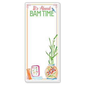 It's About BAM Time Bamboo Chutes Skinny Notepad