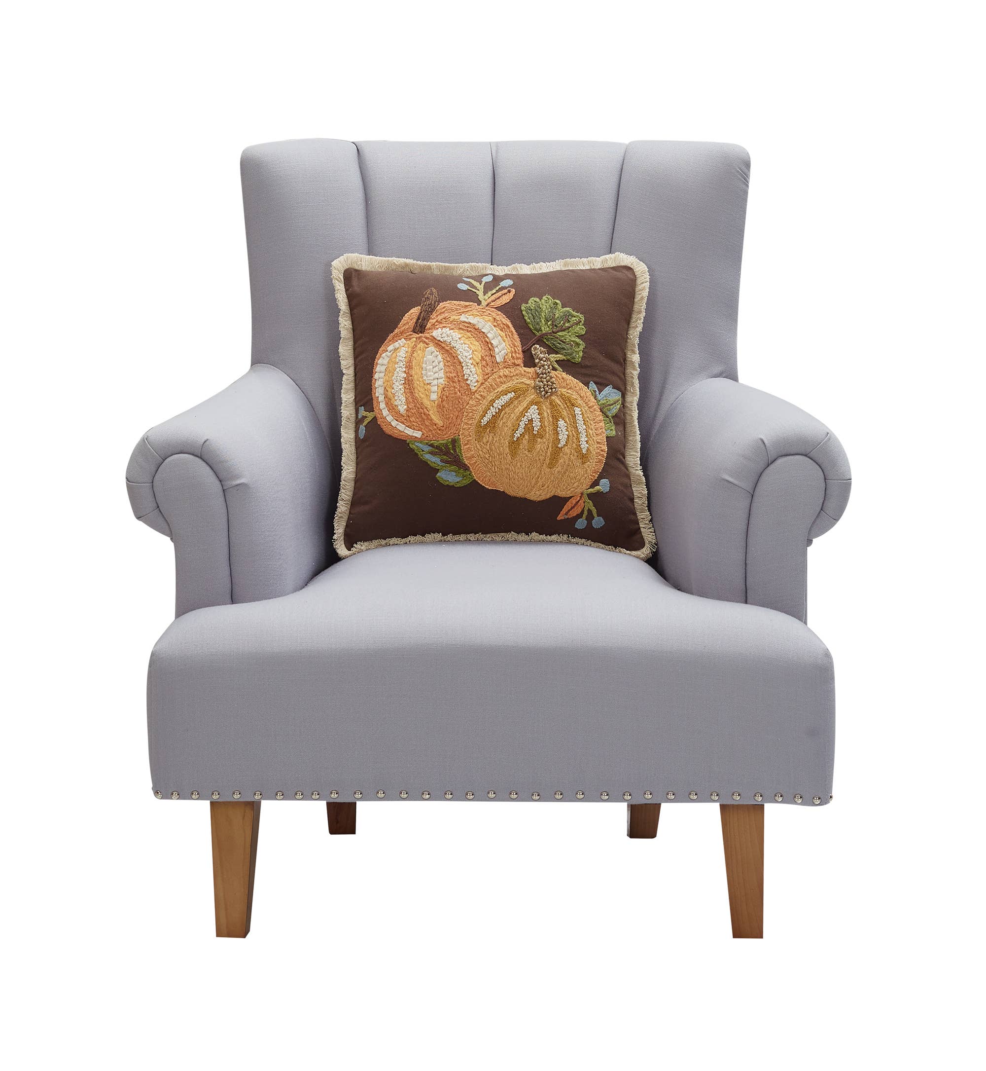 Harvest Brown Pumpkin Pillow