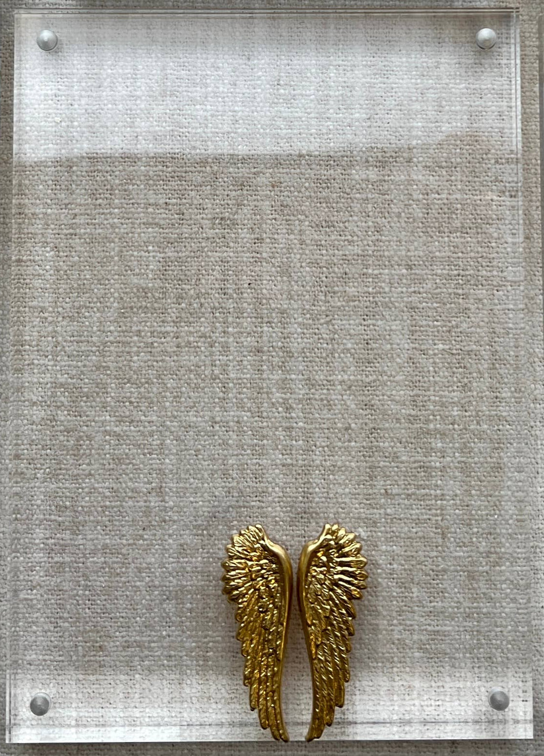 Gold Angel Wings Acrylic Picture Frame – 4" x 6"