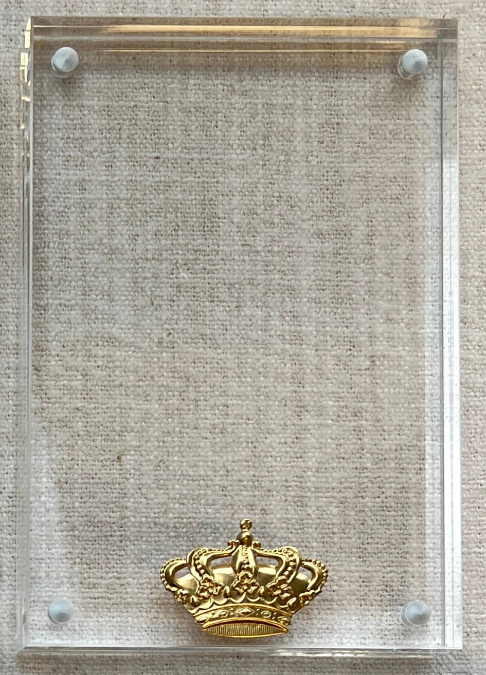 Gold Crown Acrylic Picture Frame – 4" x 6"