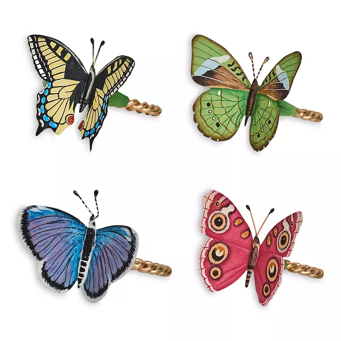 Hand-painted Butterfly Napkin Ringds