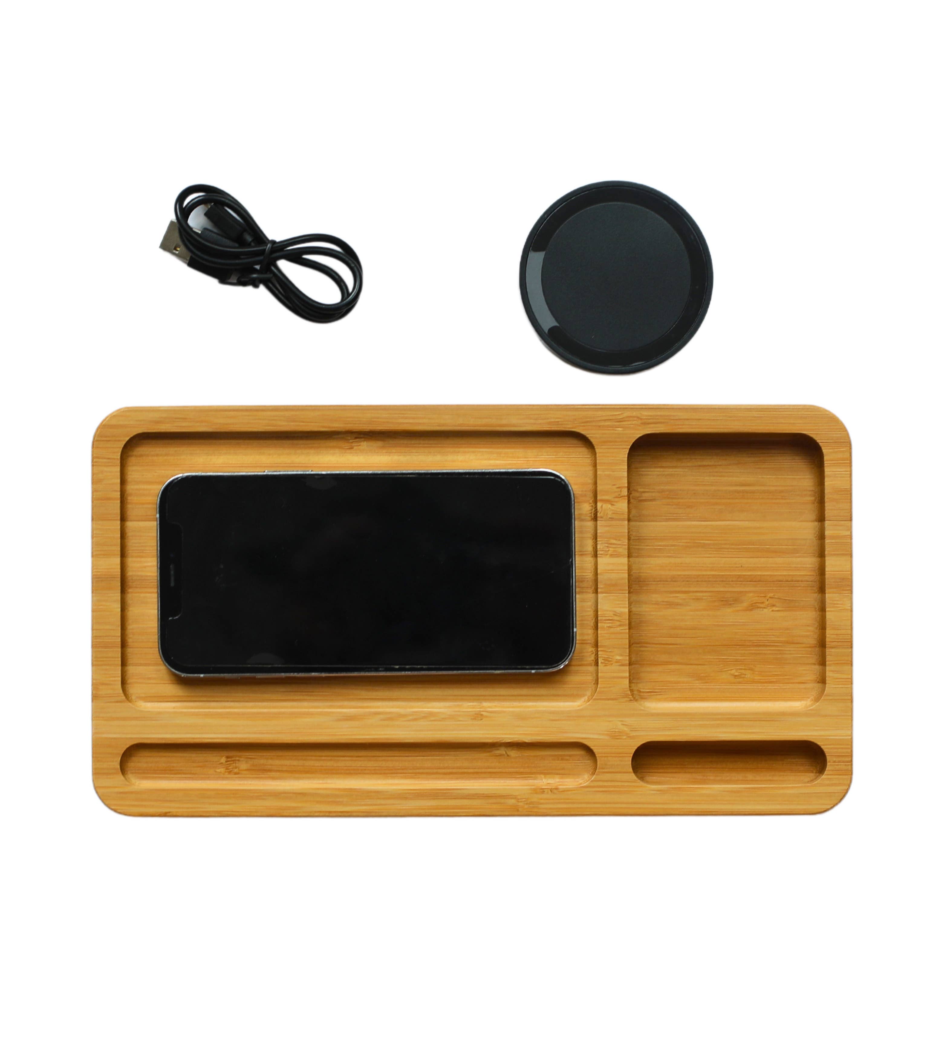 Bamboo Wireless Phone Charger Valet
