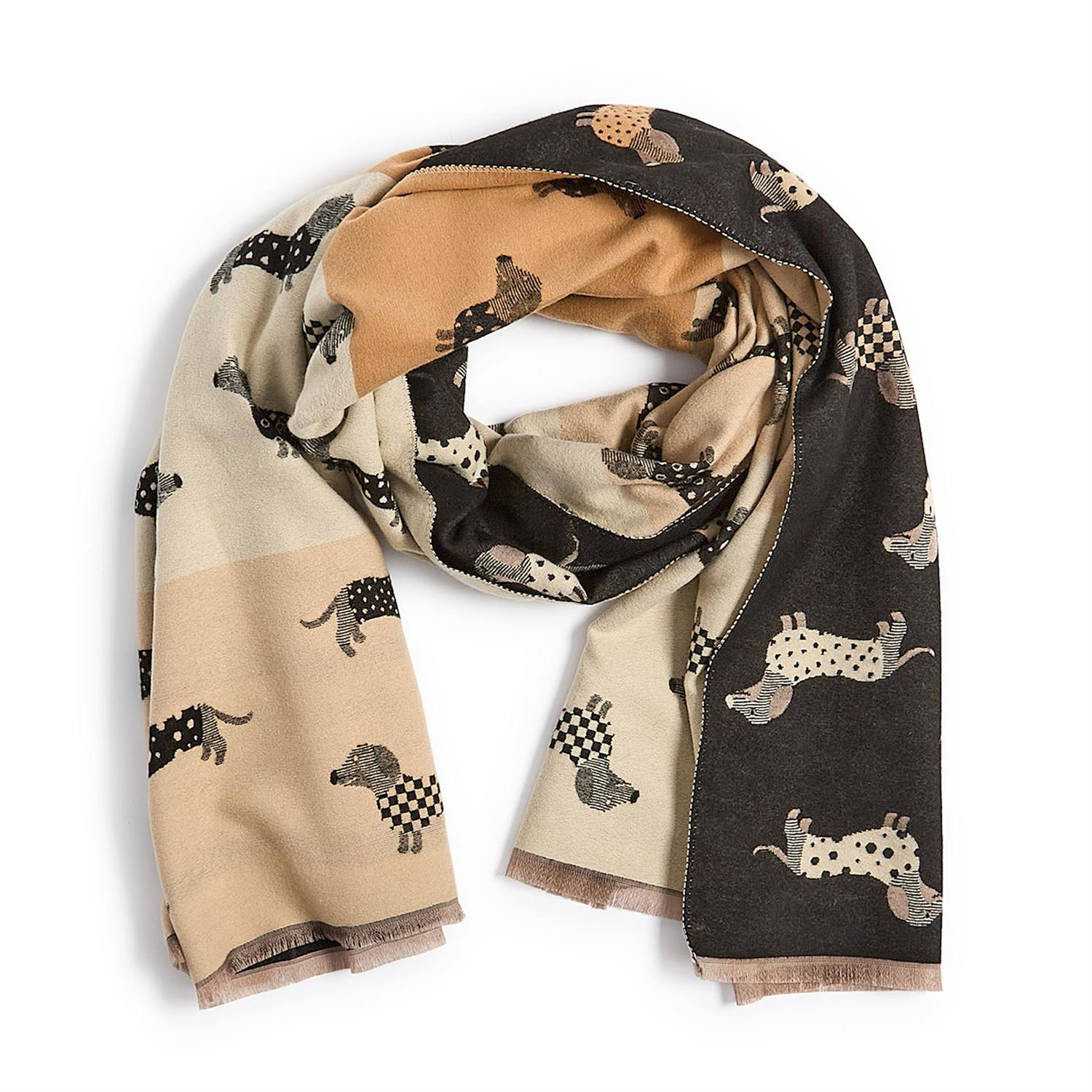 Good Dog Energy Reversible Scarf with Dog Print