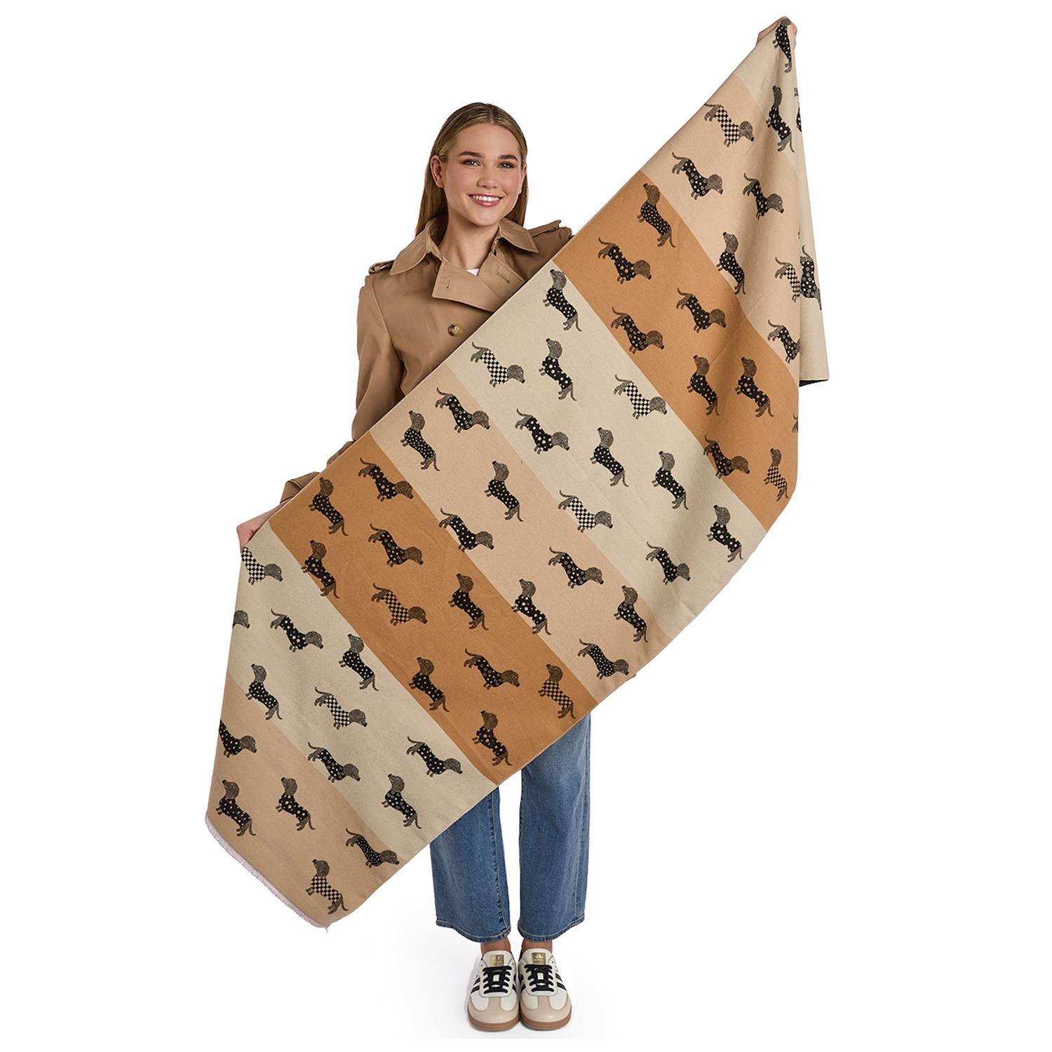 Good Dog Energy Reversible Scarf with Dog Print
