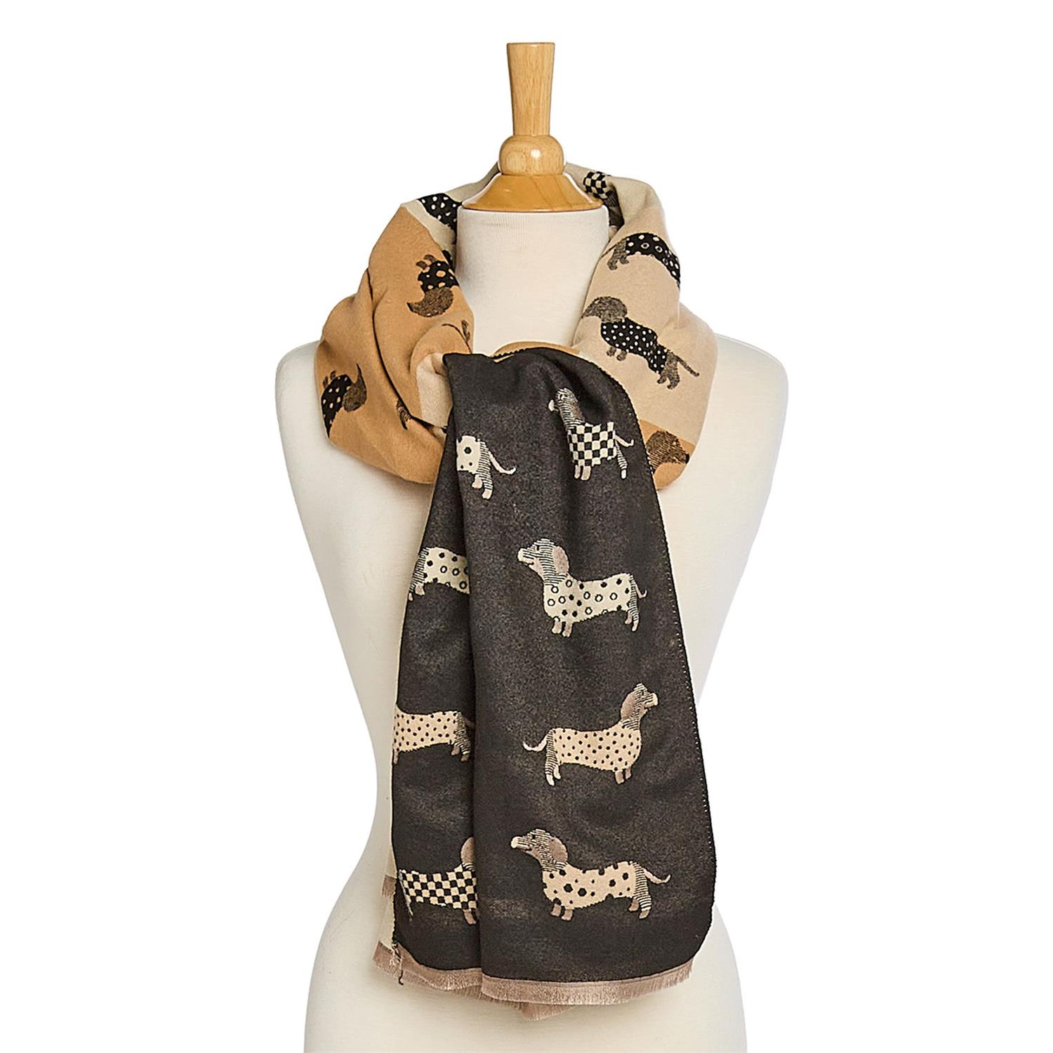 Good Dog Energy Reversible Scarf with Dog Print