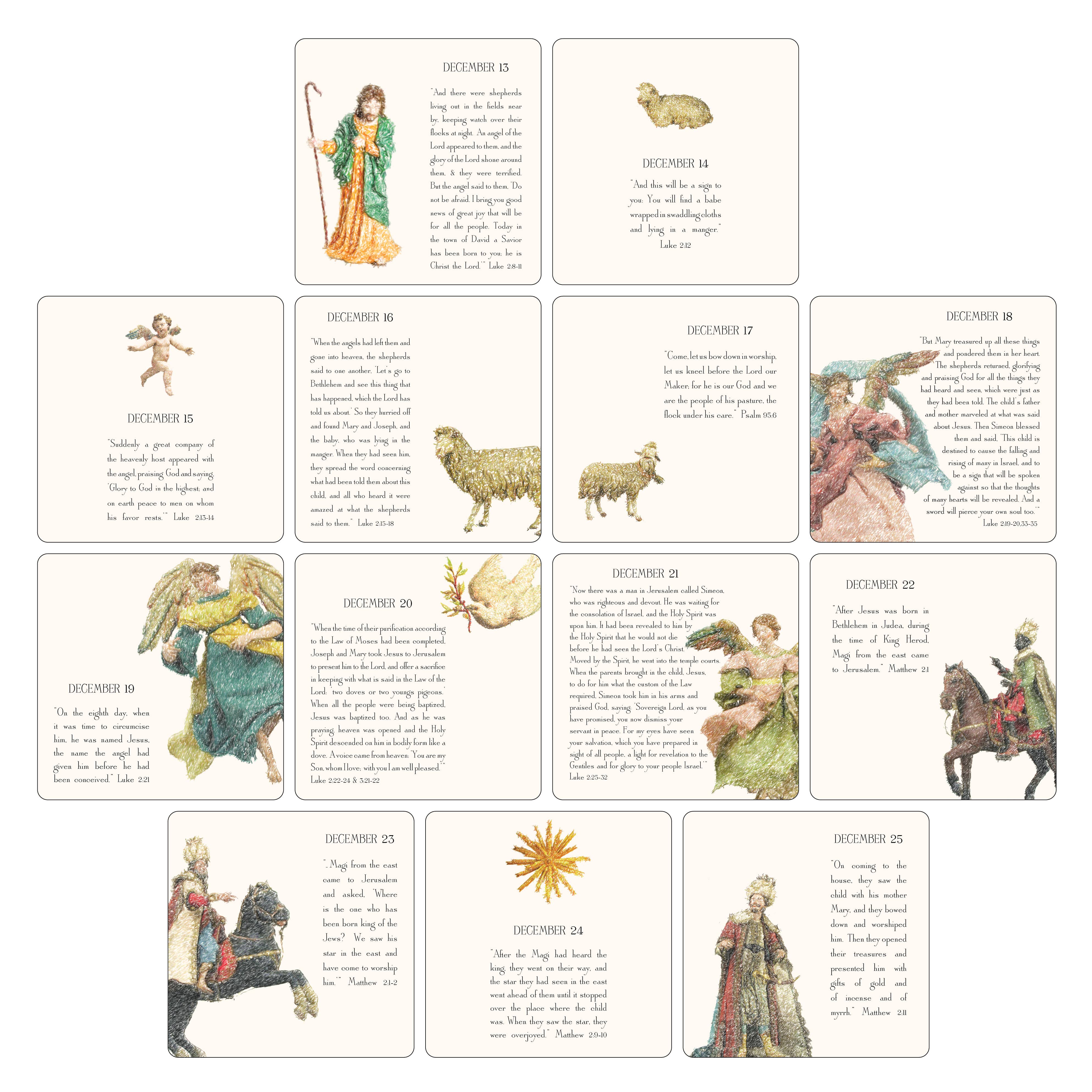 Classical Advent Calendar & Easel