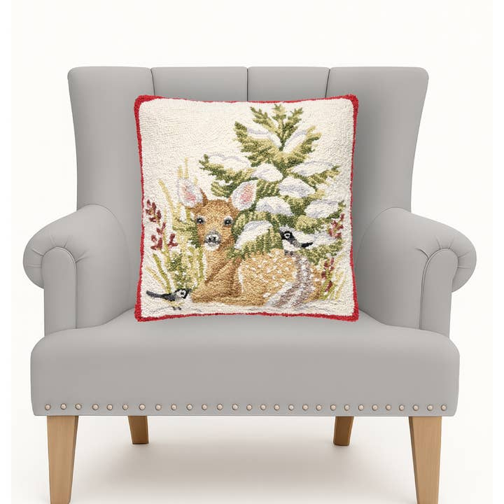 Winter Fawn Hook Pillow - Mary Lake Thompson