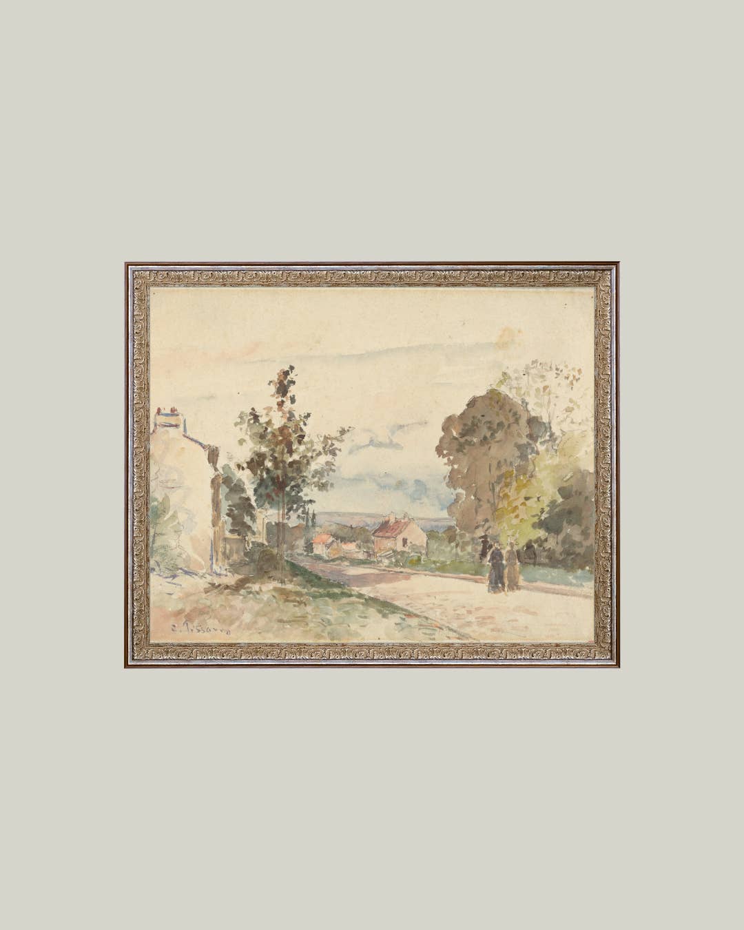 The Road From Versailles Framed Antique Art: 16x12