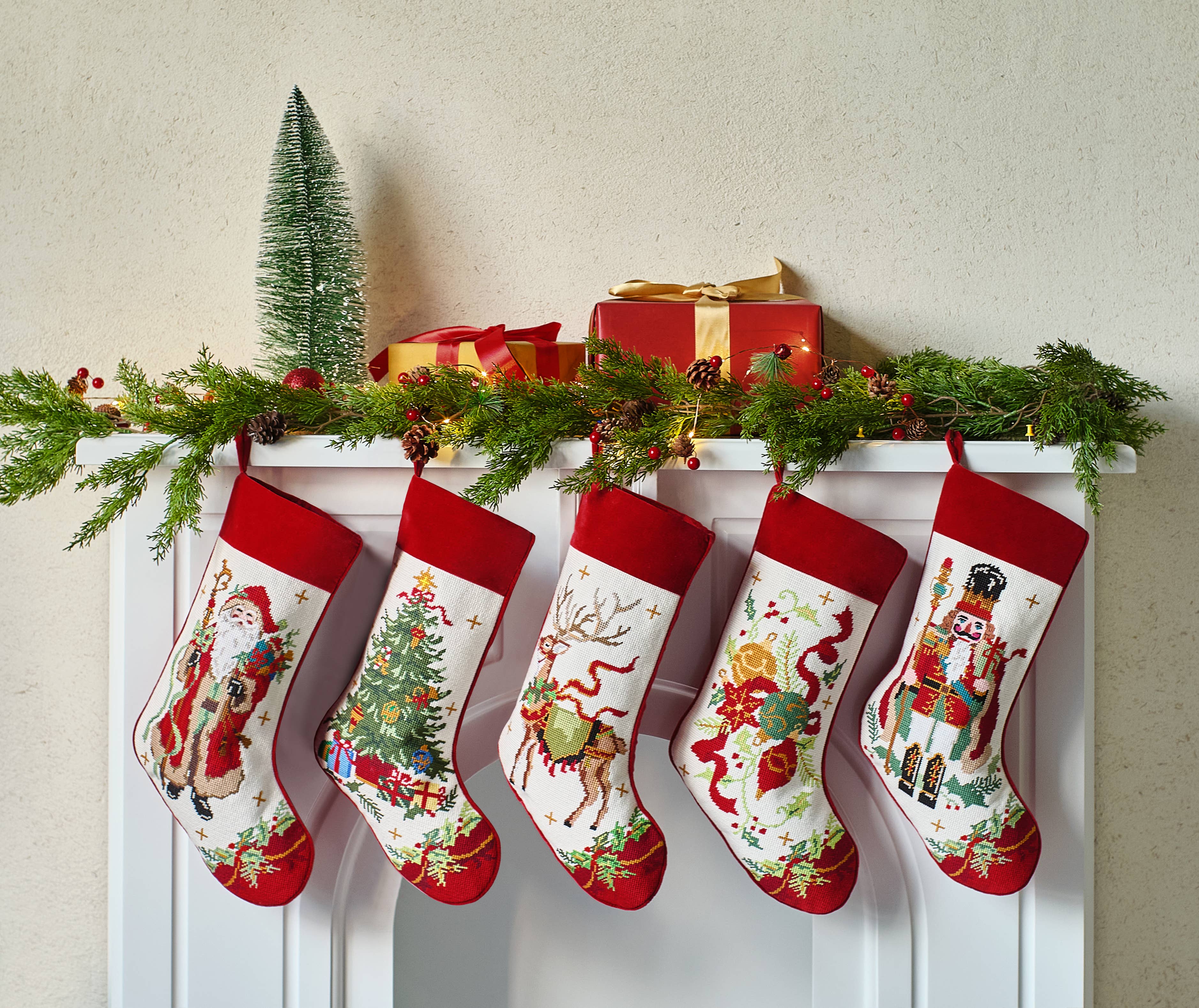Nostalgic Ornaments Embroidered Stocking
