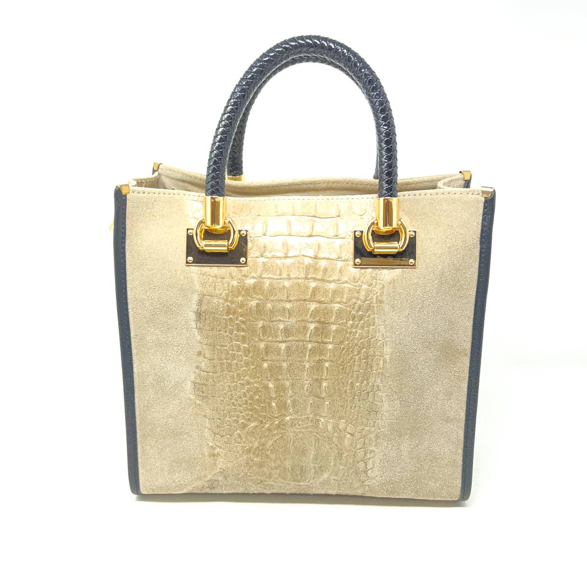 GF13221 GENUINE ITALIAN LEATHER PORTFOLIO BAG: MUSTARD