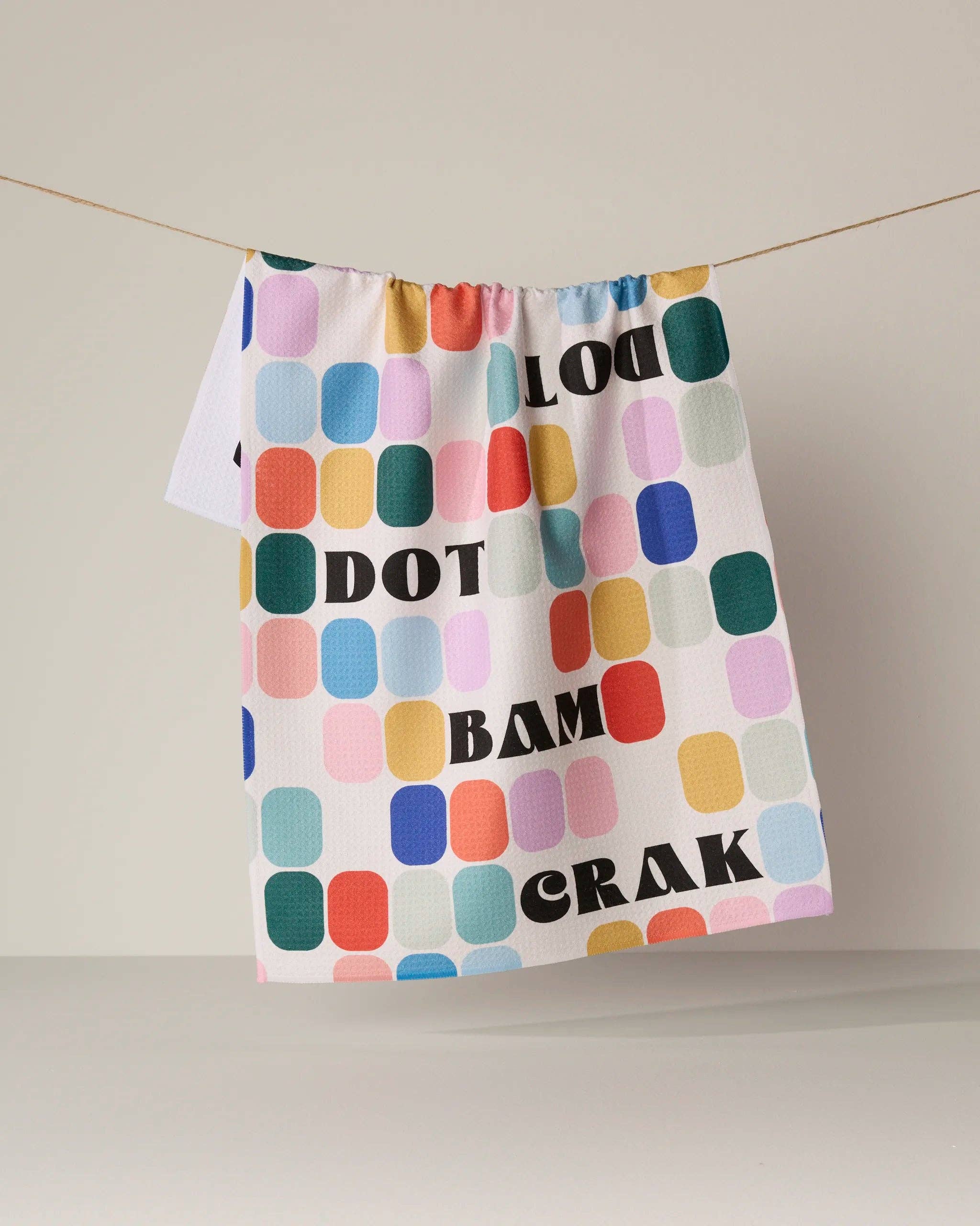 Geometry Tile Talk Tea Towel