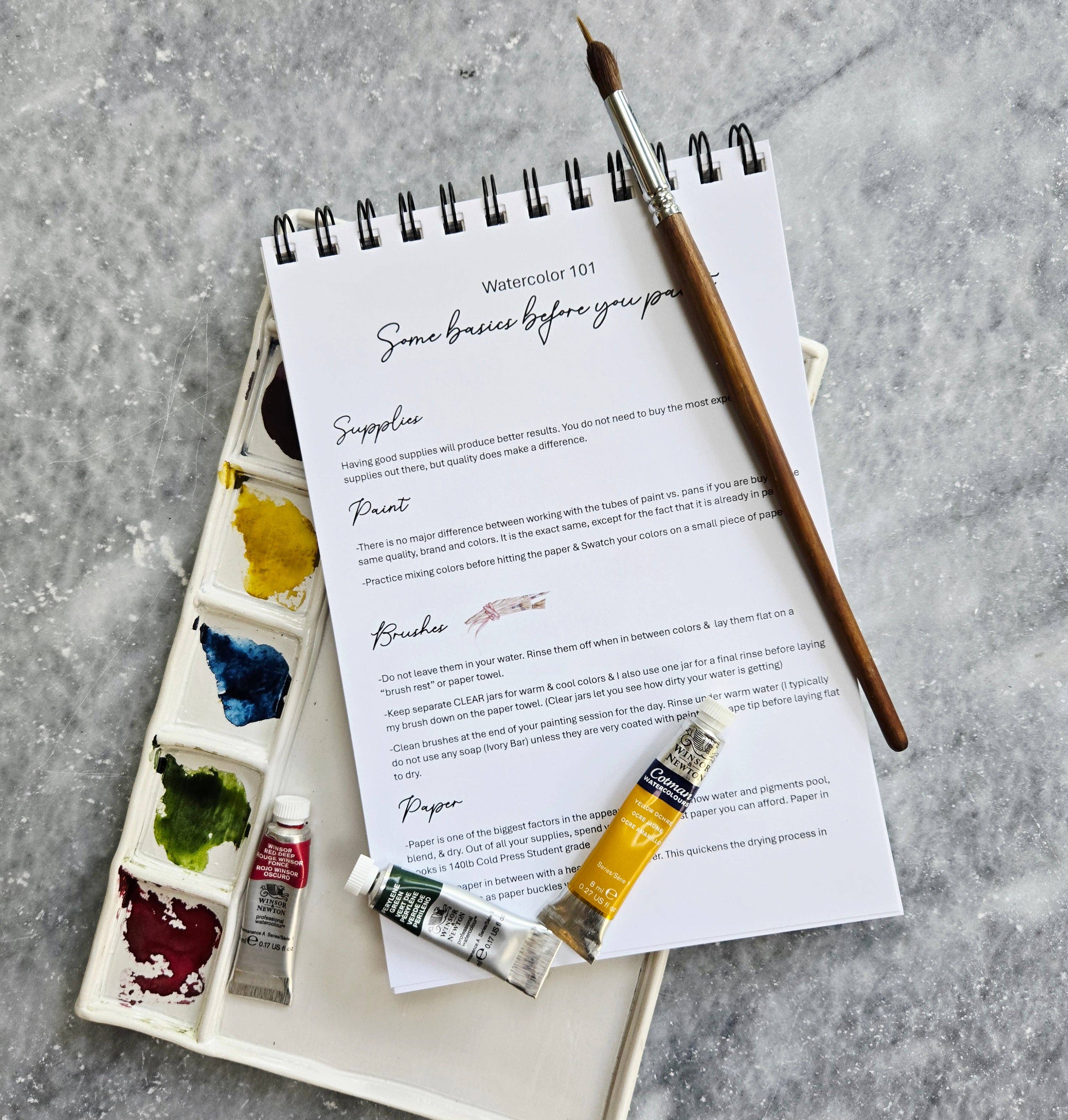 Watercolor Workbook, Spiral Bound, Christmas
