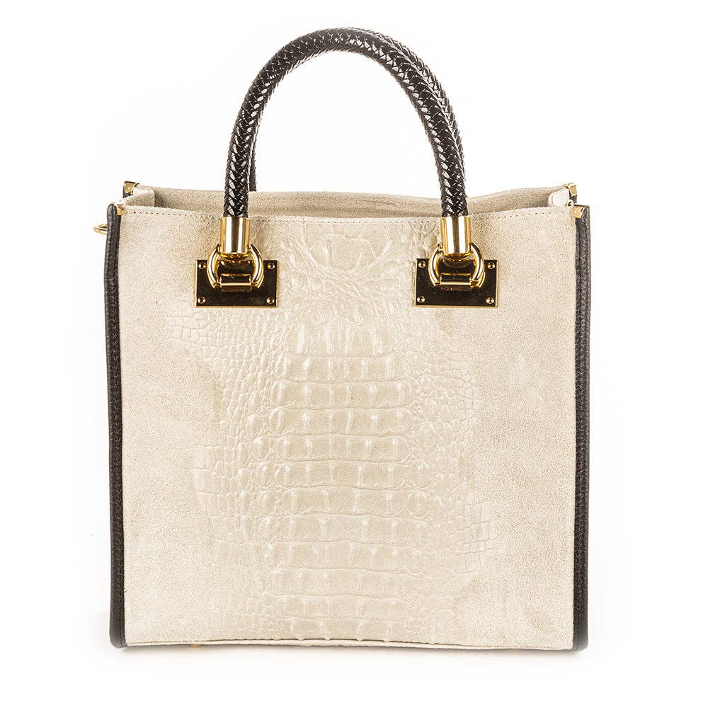 GF13221 GENUINE ITALIAN LEATHER PORTFOLIO BAG: MUSTARD