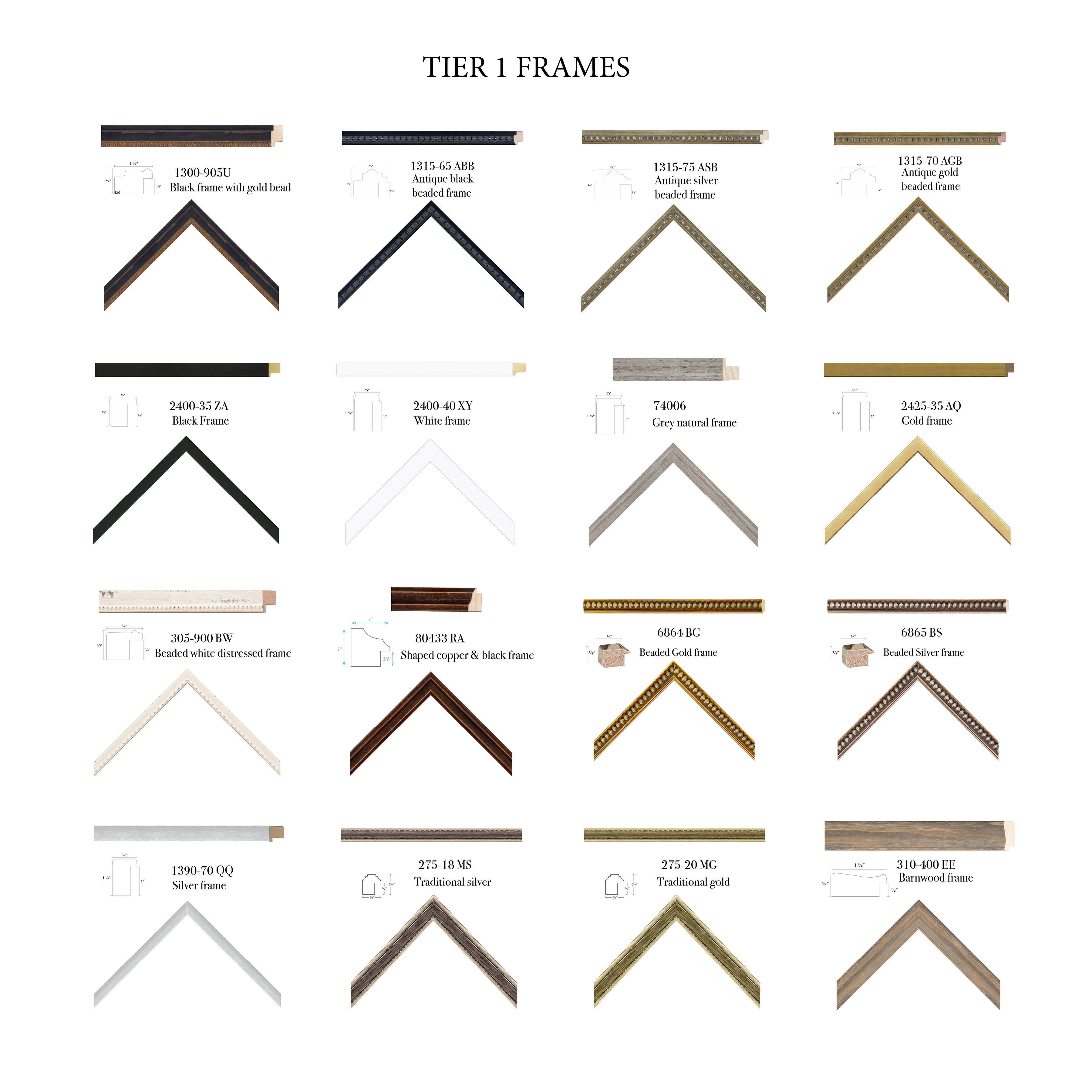 Vintage tulip I bookplate on a distressed background: Beaded gold frame 1315-70 / 16" X 12"