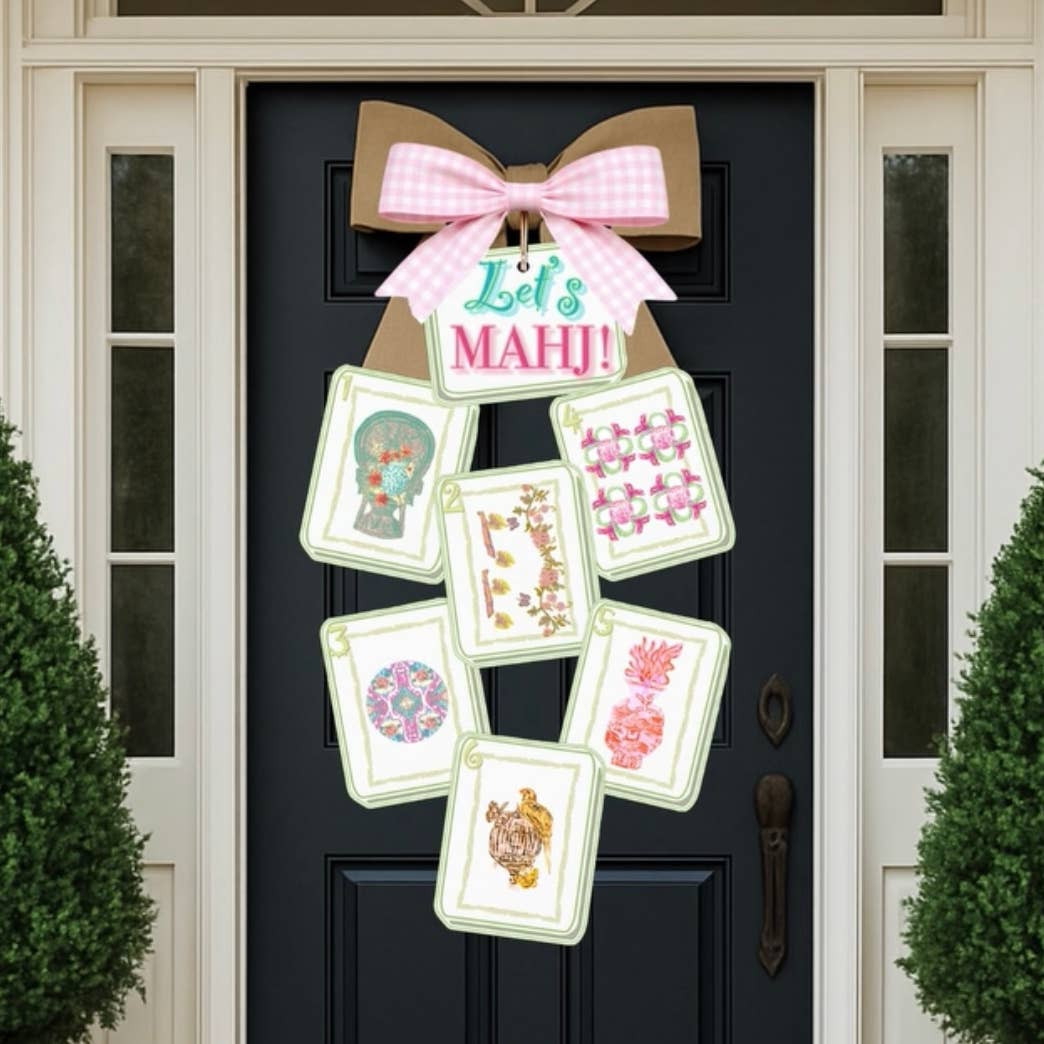 Let's Mahj! Tile Door Hanger