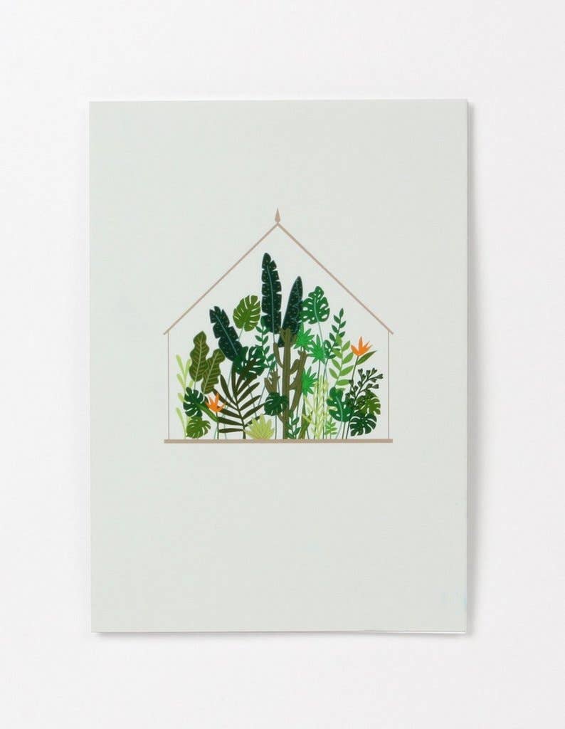 Green House Pop up Card