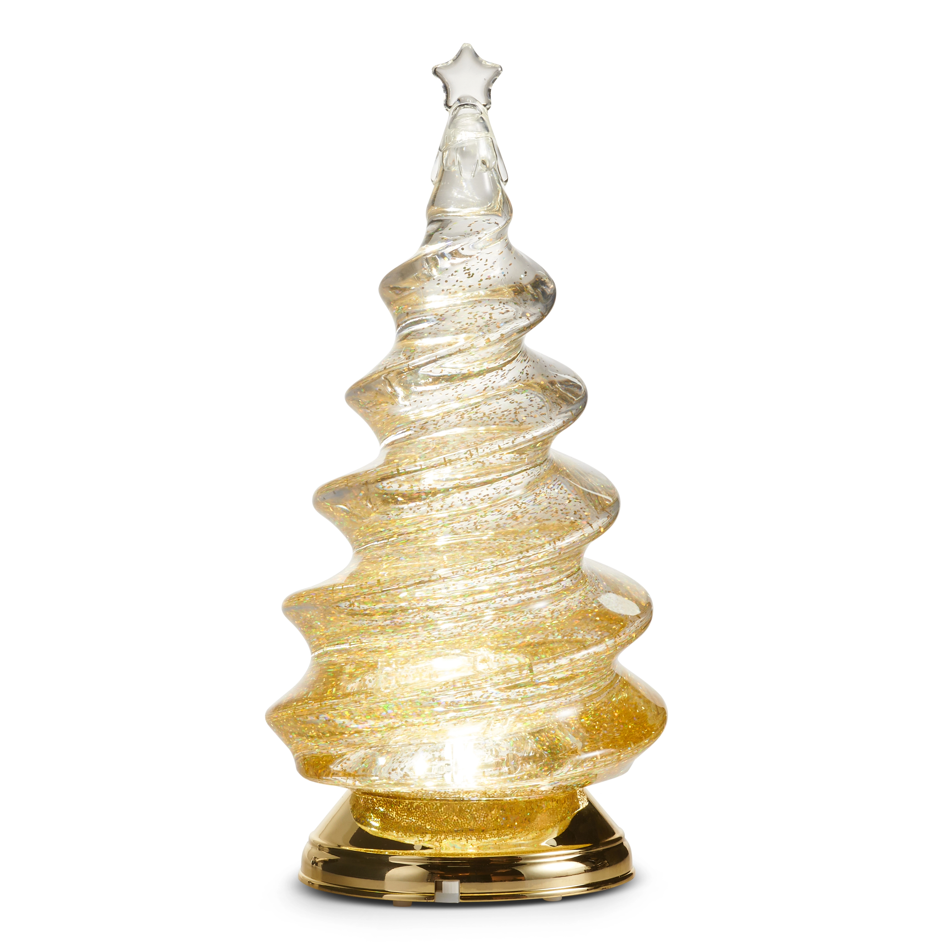 Lighted Gold Spiral Tree