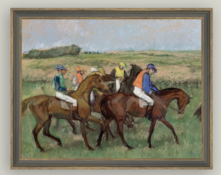The Races Art - 1880 by Edgar Degas