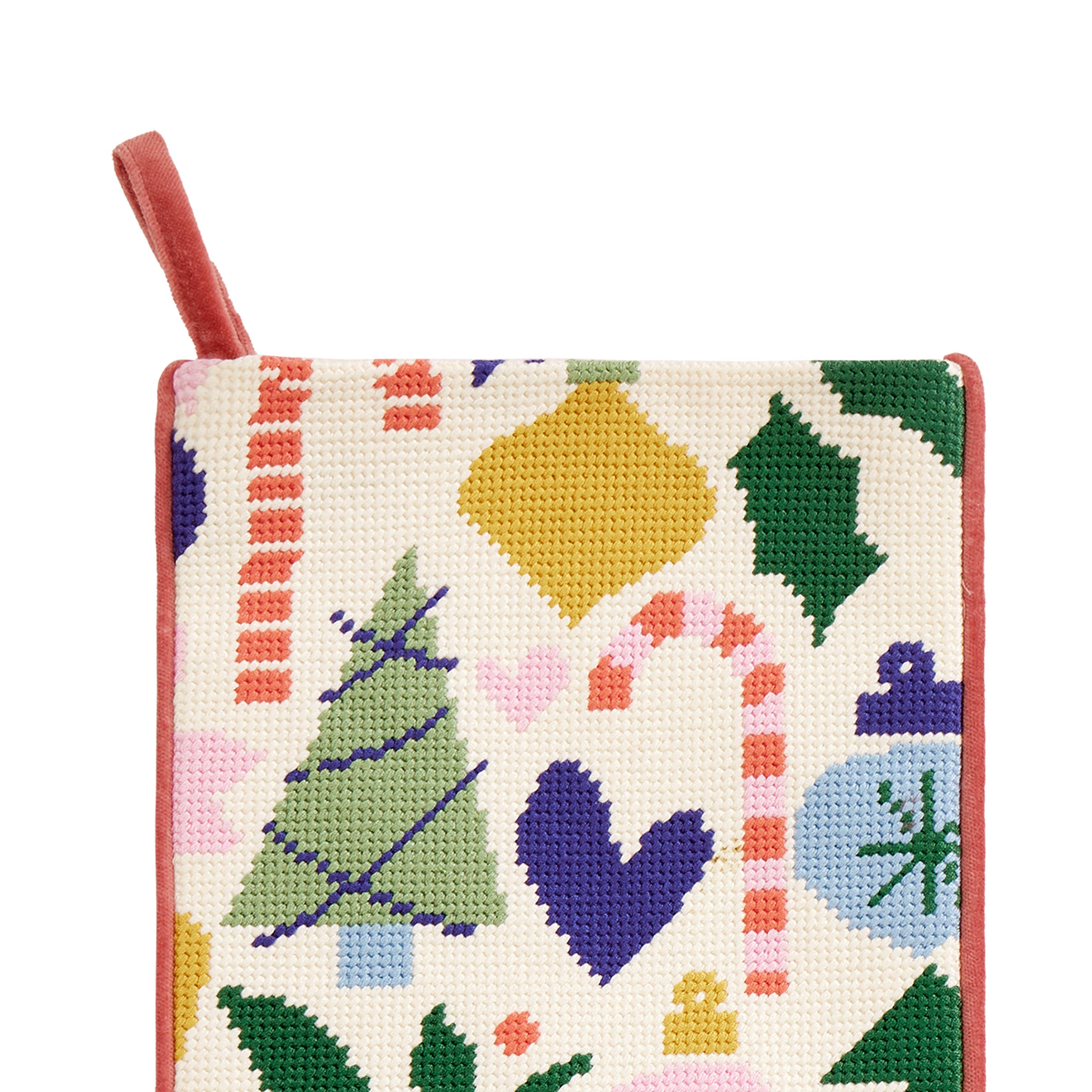 Holiday Icons Needlepoint Stocking