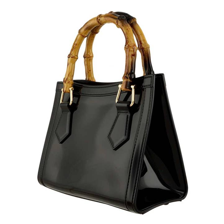 Square Shape Jelly Bag with Bamboo Handle