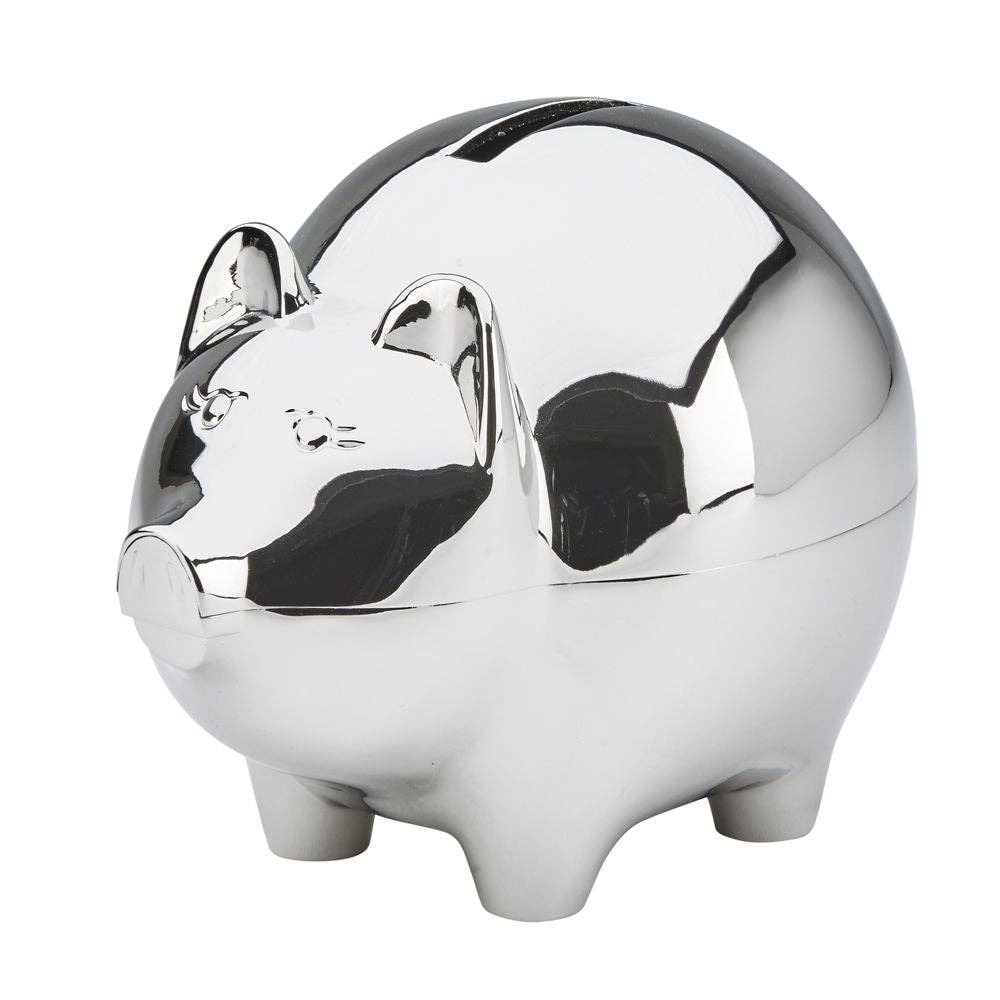 Large Piggy Bank With Polished Finish
