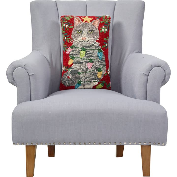Christmas Cat Hook Pillow
