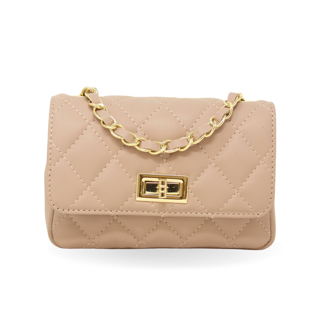 GF1195 GENUINE ITALIAN LEATHER EVENING CROSSBODY: GOLD