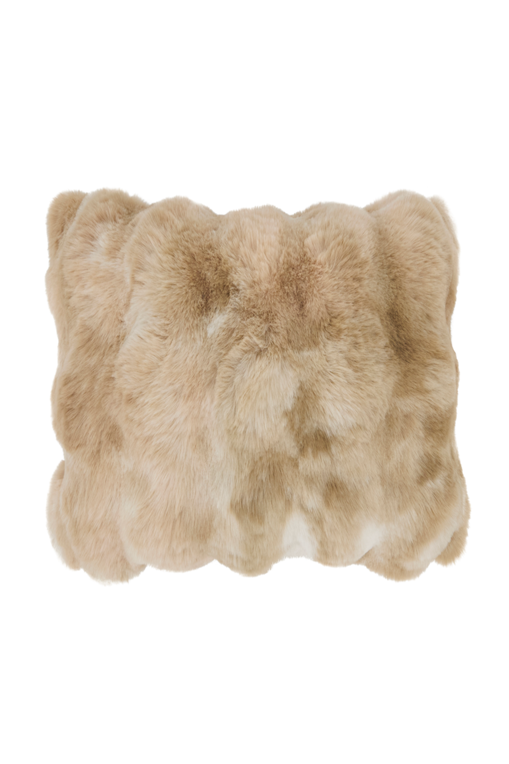 Bubble Faux Fur Pillow – Natural | 20" Square