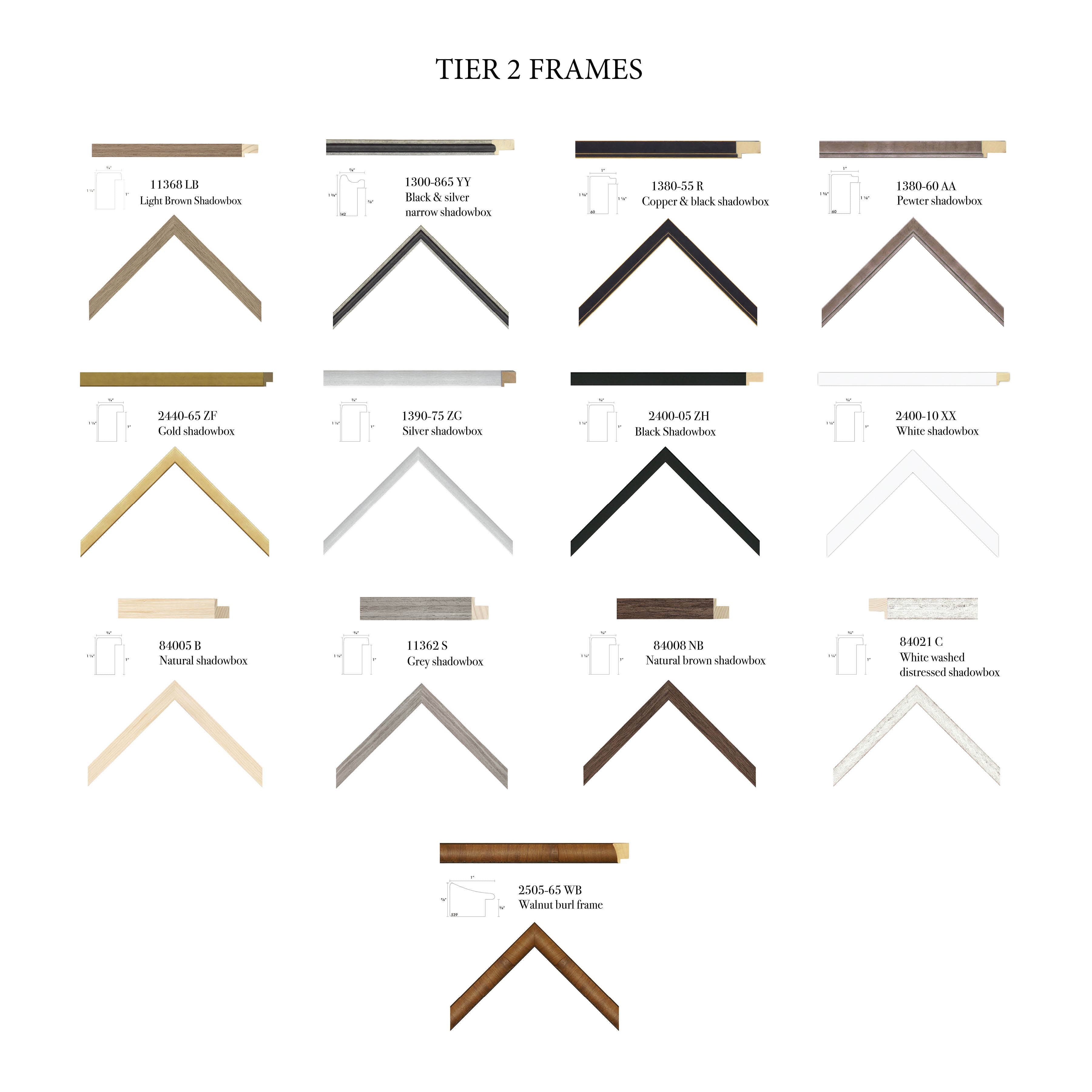 Vintage tulip J bookplate on a distressed background: Beaded gold frame 1315-70 / 16" X 12"