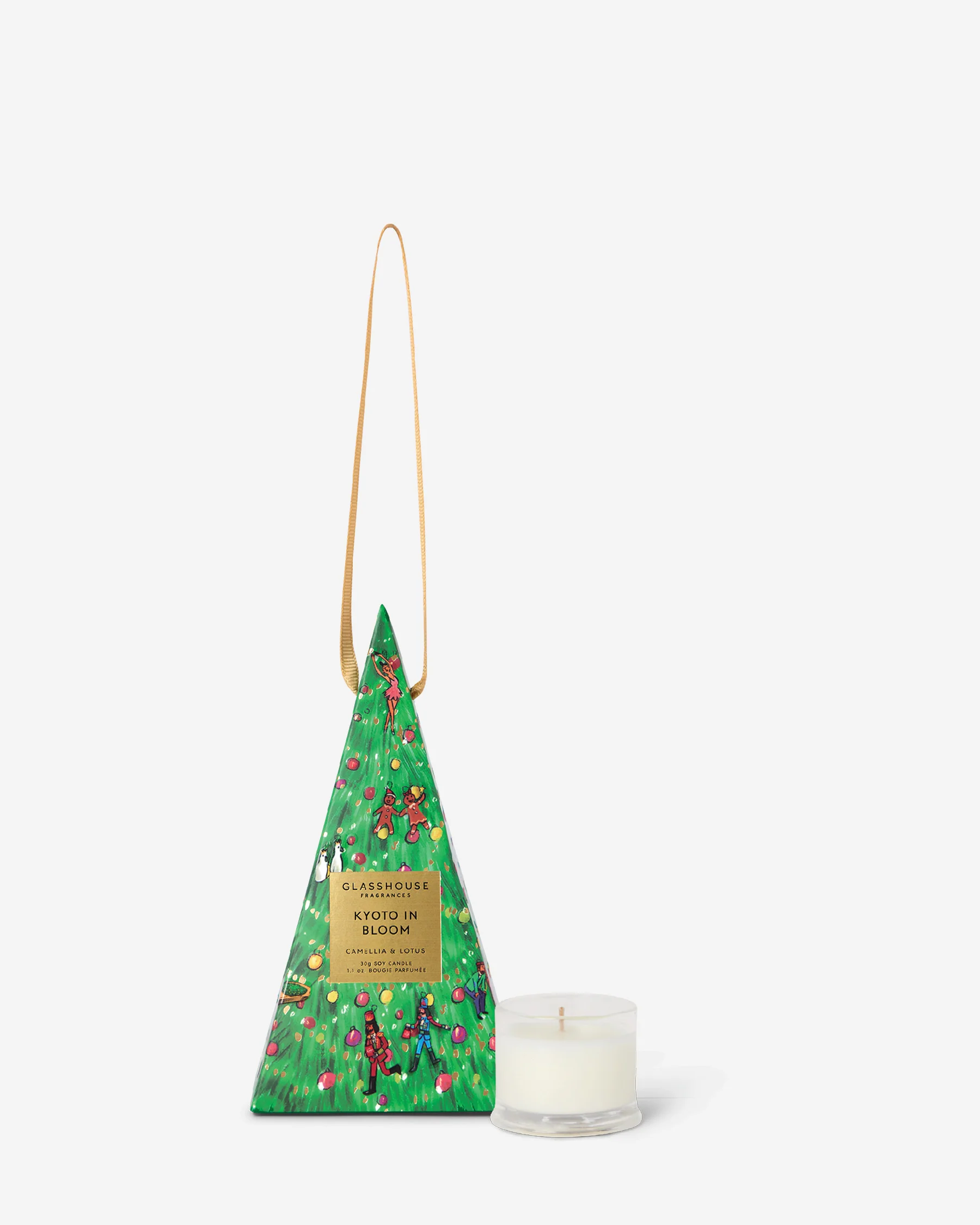 Glasshouse Fragrances Christmas Candle Bauble – Kyoto in Bloom