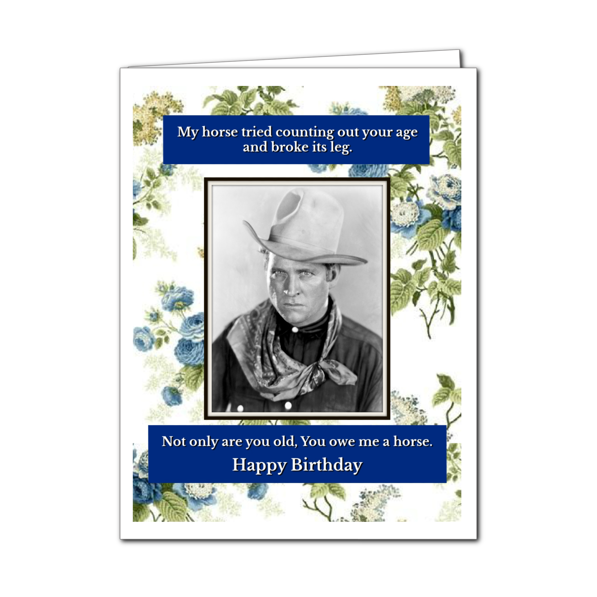 You Owe Me A Horse Birthday Greeting Card