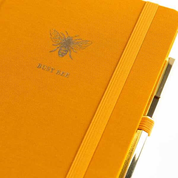 La Petite Presse Bee Fabric-Bound Journal with Pen