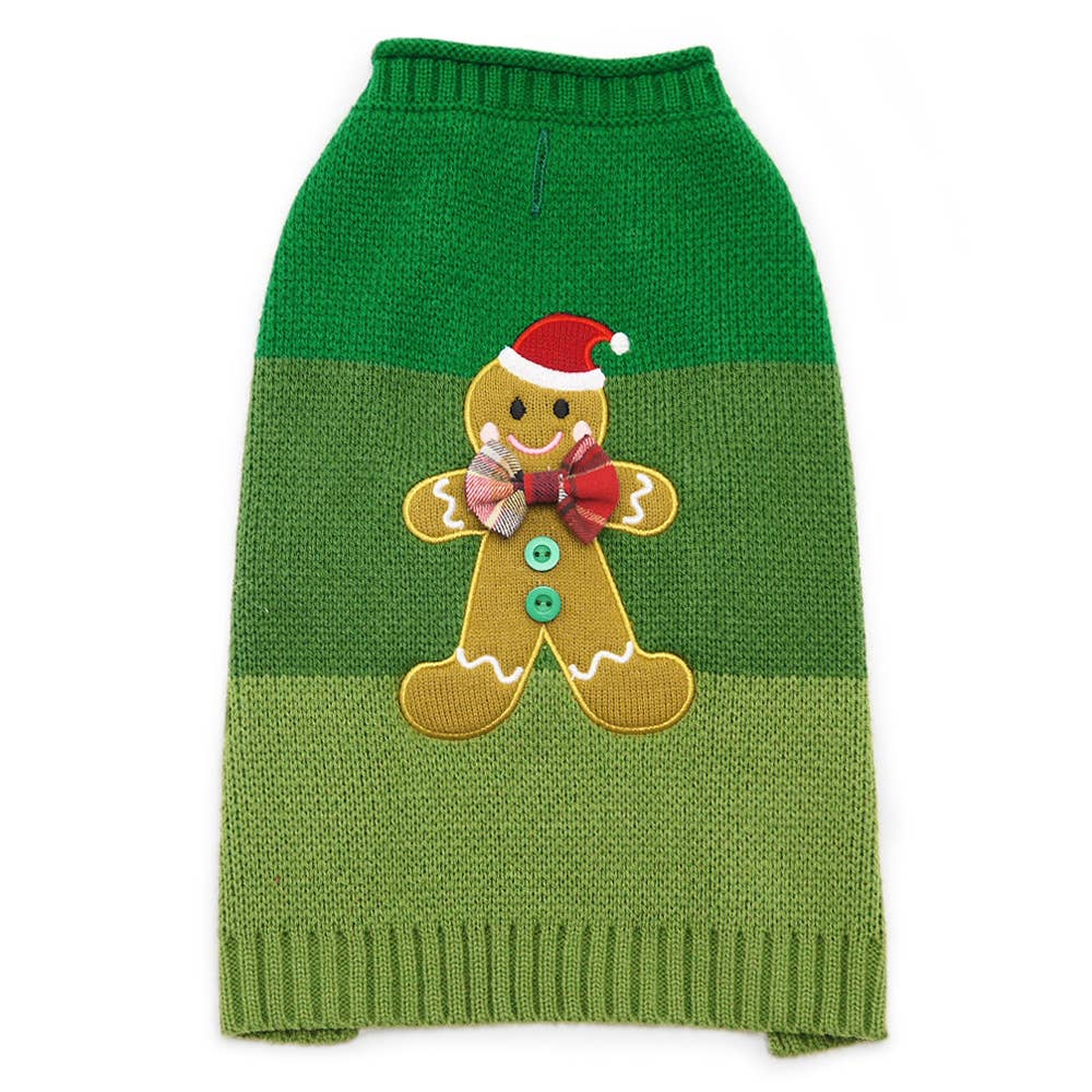 Dog Sweater Gingerbread Man : Small