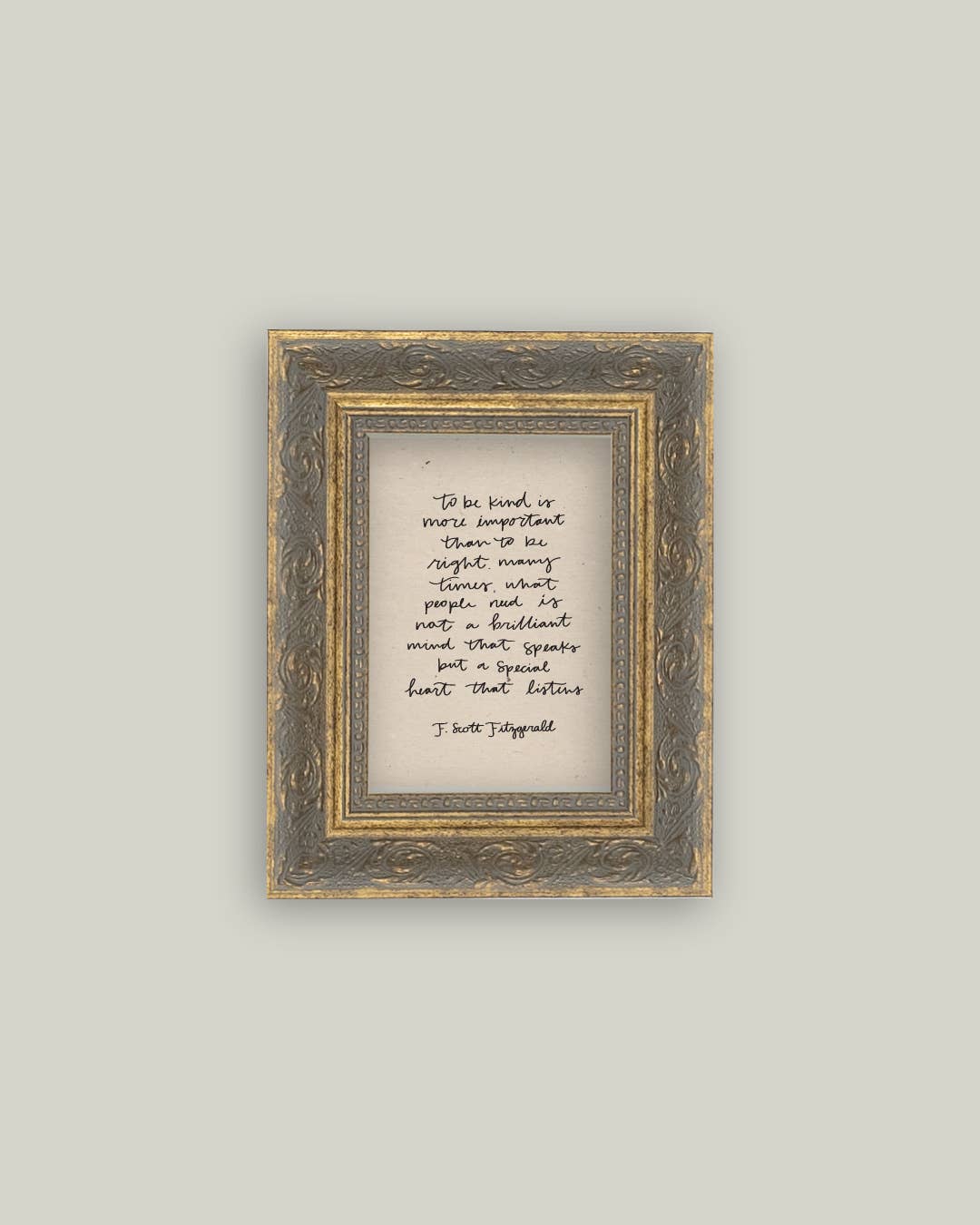 To Be Kind Framed Antique Print: 8x10