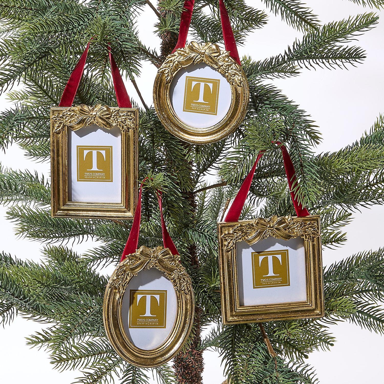Holly Leaves Hanging Frame - Square