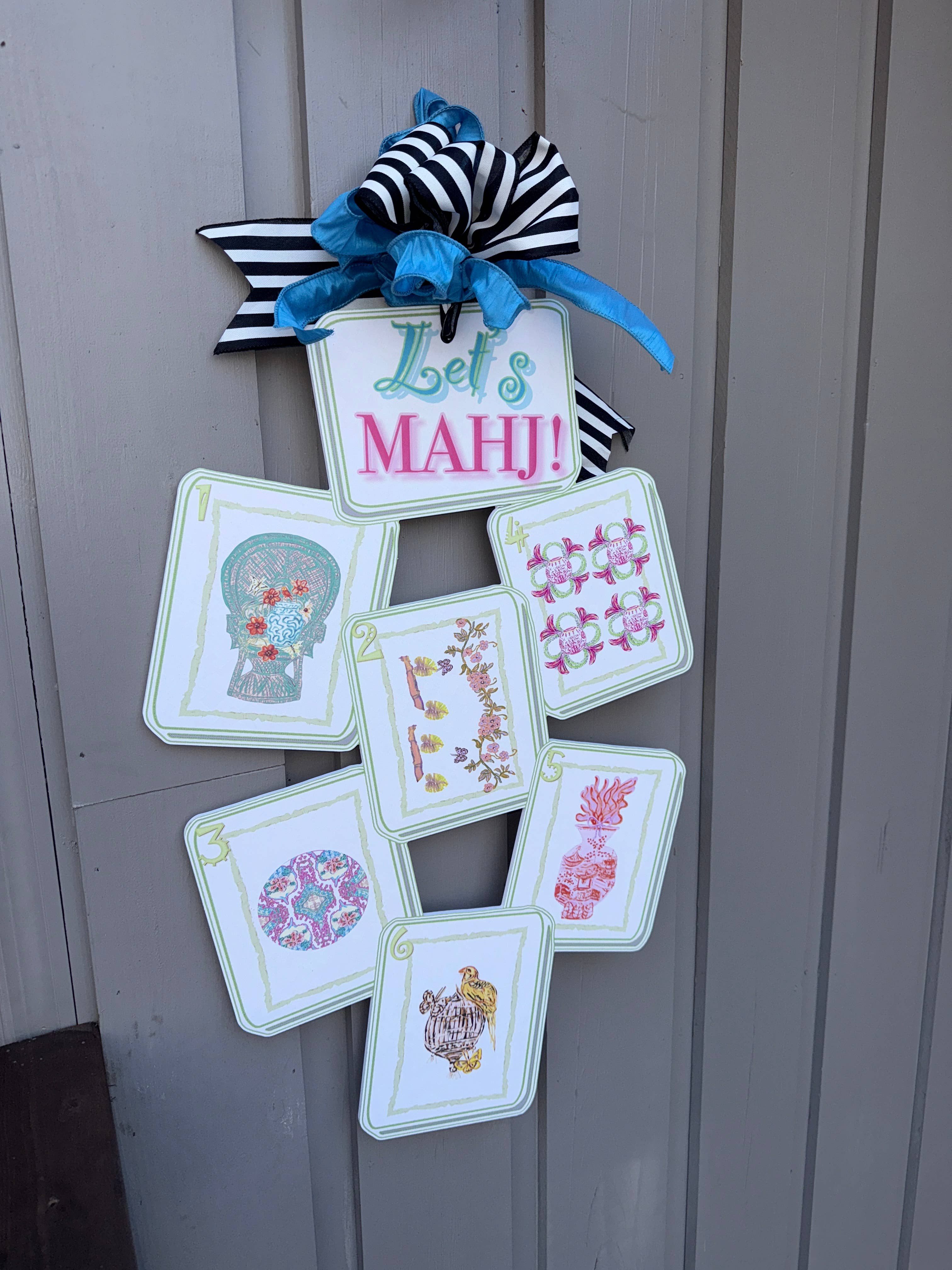 LARGE Designer Let’s MAHJ! Tile Door Hanger