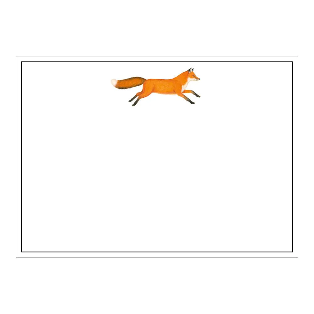 Leaping Fox Correspondence Cards