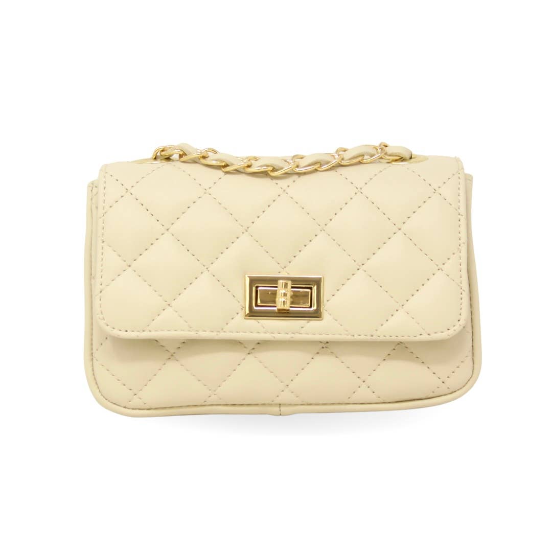 GF1195 GENUINE ITALIAN LEATHER EVENING CROSSBODY: GOLD