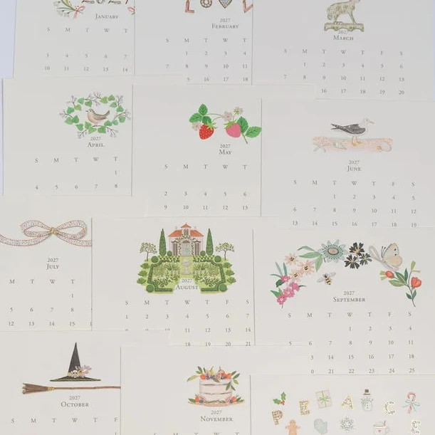 2027 Classic Desk Calendar Refill