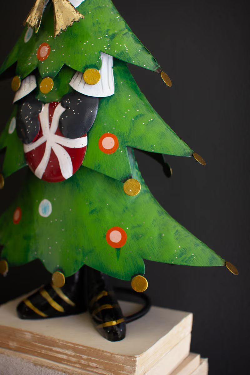 Painted Black Cat Christmas Trees - Large