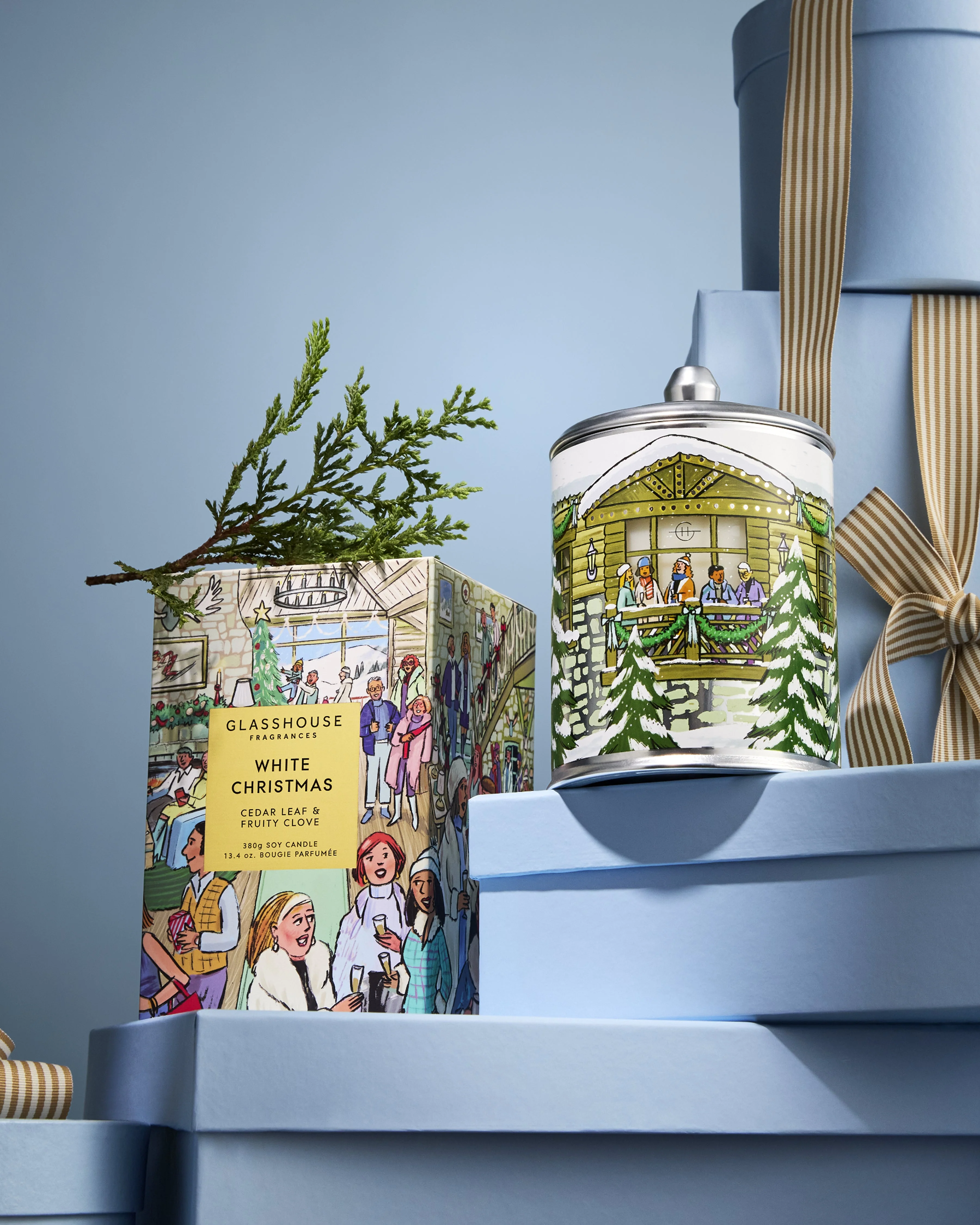 Glasshouse White Christmas Candle