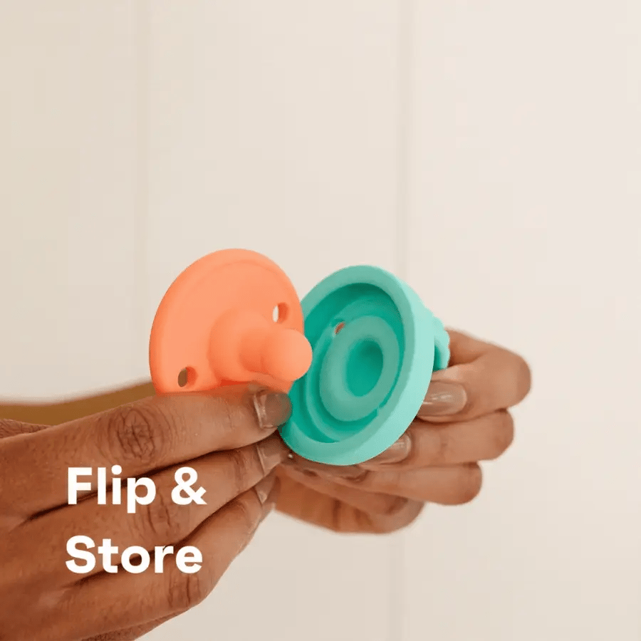 Flip and Store Pacifier- Melon