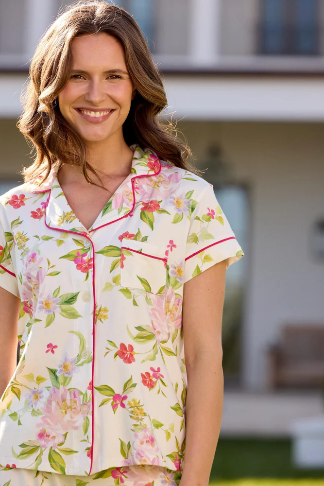 Florentina Cotton Capri Pajamas set