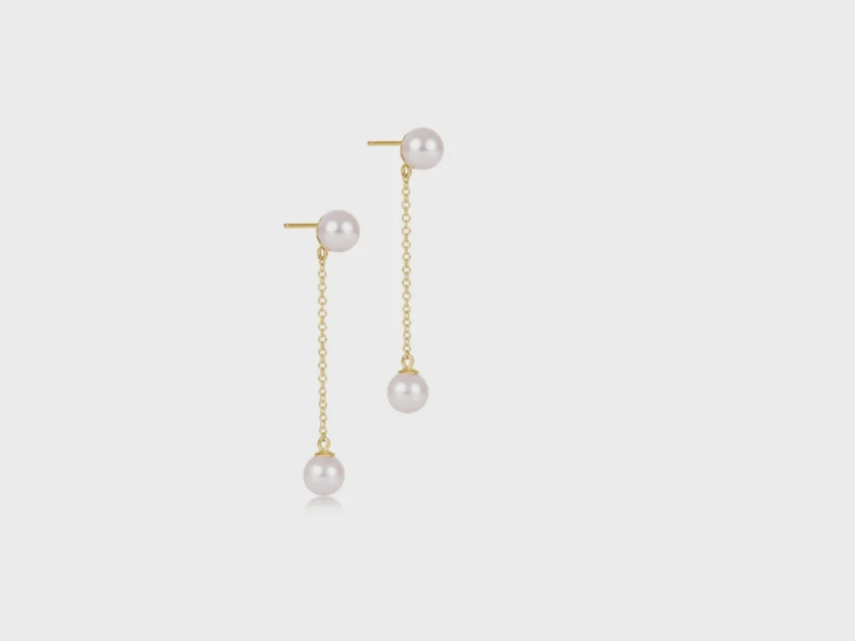 Simplicty Chain Pearl Drop Earring