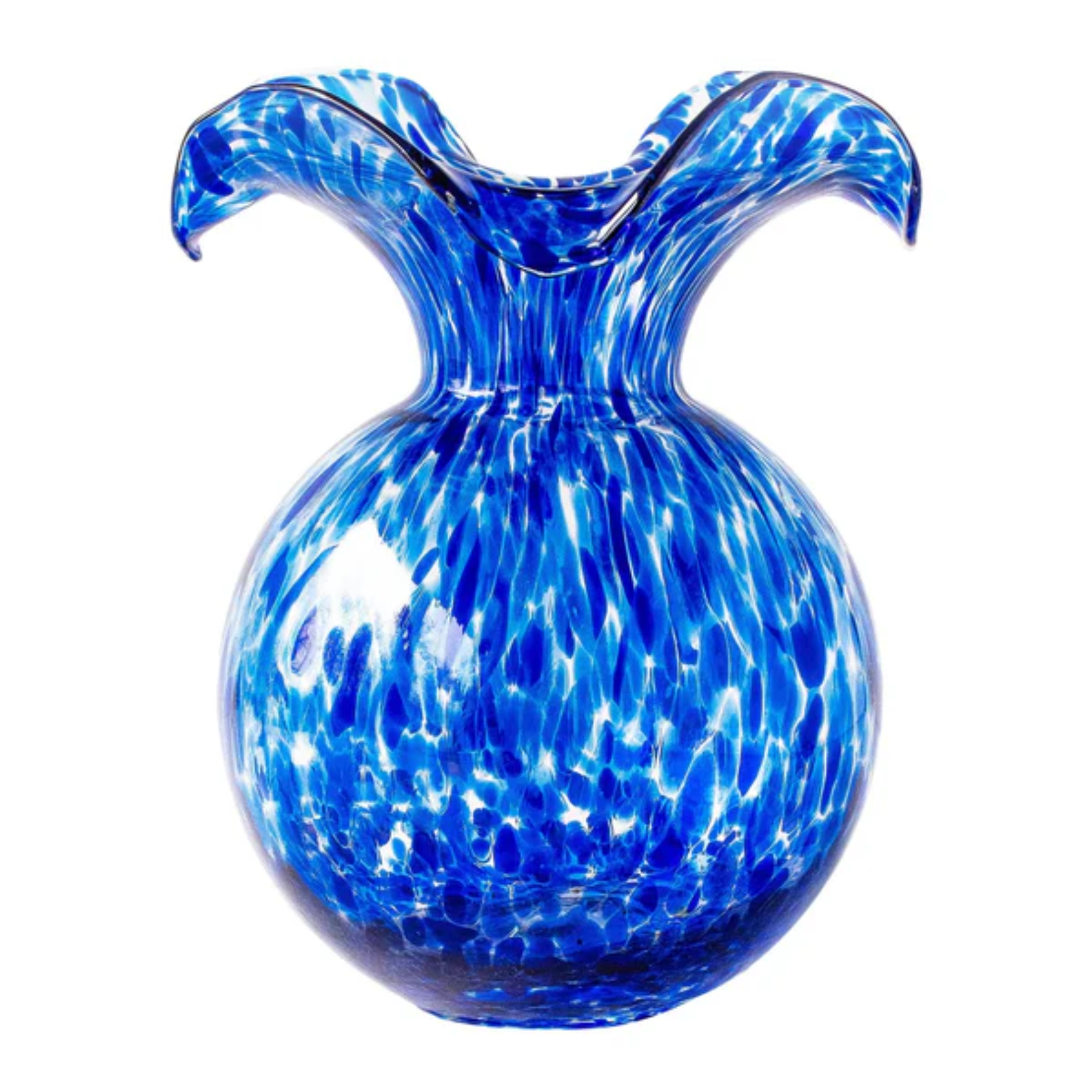Hibuscus Cobalt Tortoiseshell Medium Fluted Vase