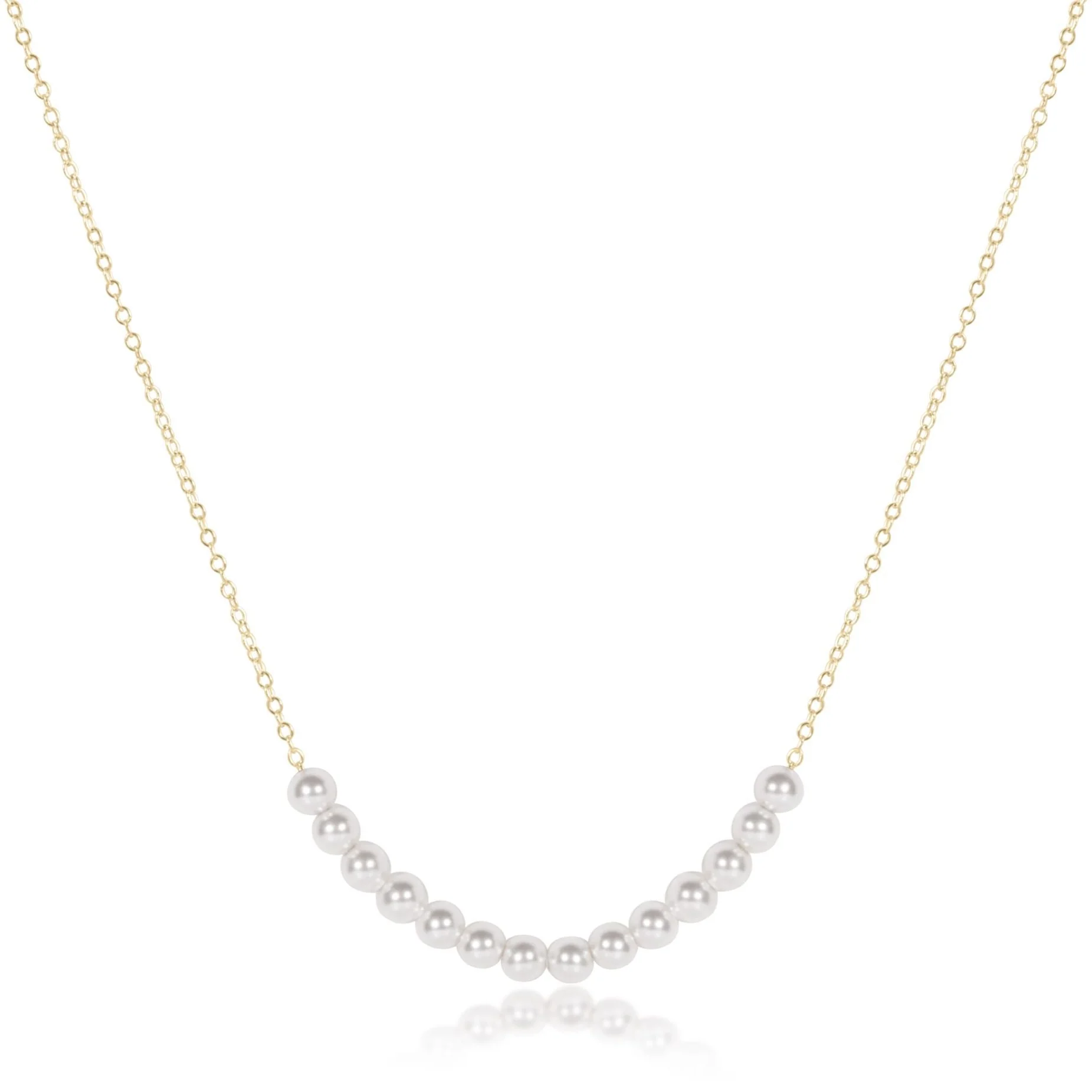 Bead Bliss Smarl Pearl Necklace - 16"