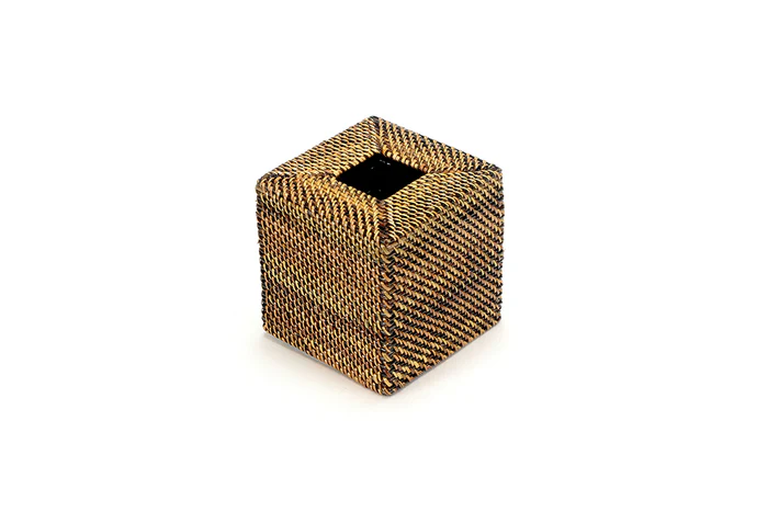 Woven Square Tissue Holder, Bottomless