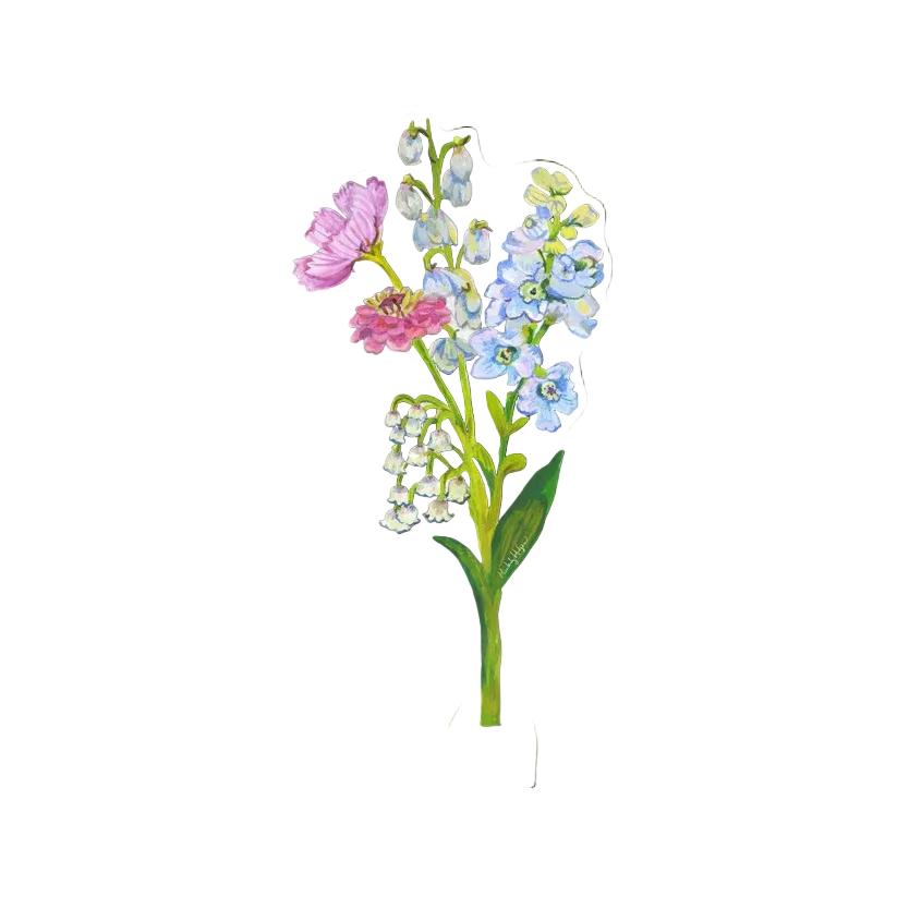 Delphine Acrylic Flower Floral, Large