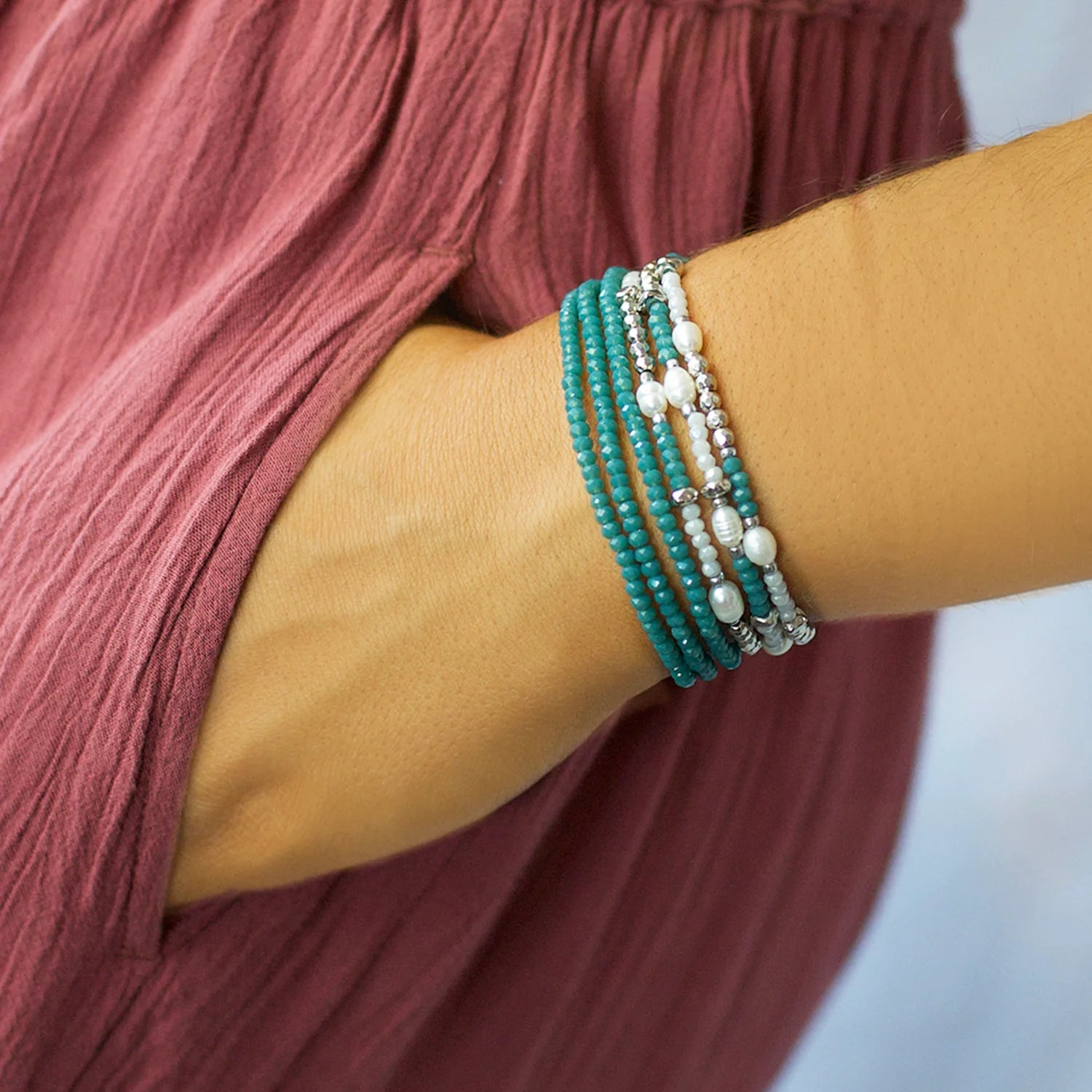 Teal Bracelet Wrap