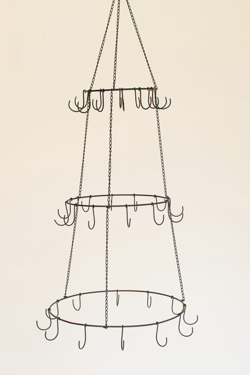 Three Layer Hanging Wire Ornament Tree